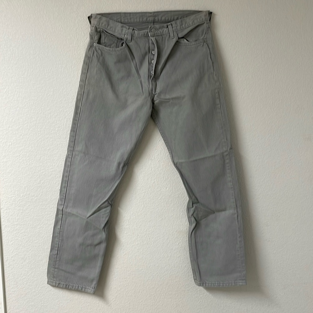 501’s Gray Button Fly Size W38 x L34